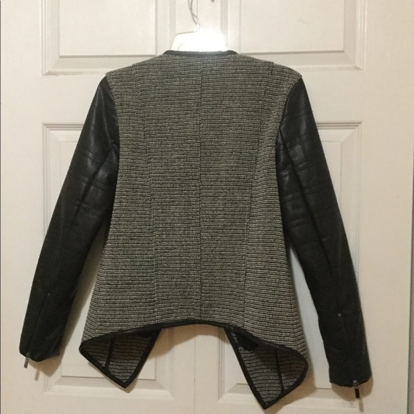 Bagatelle Collection Tweed and Faux Leather Jacket - Picture 4 of 8